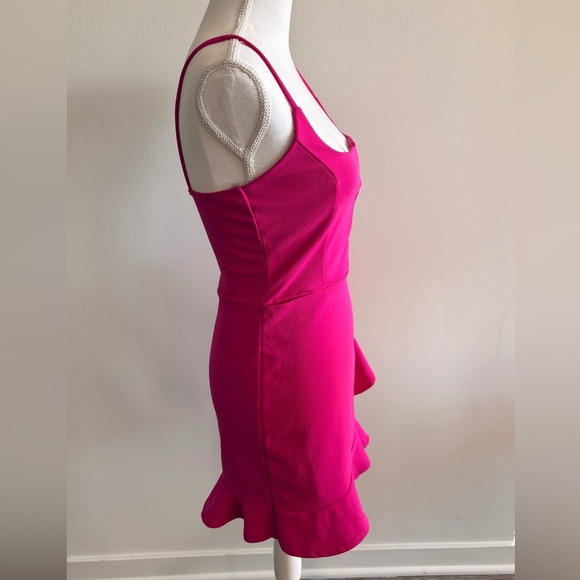 Lulu's Fuchsia Ruffle Mini Dress - Picture 8 of 10